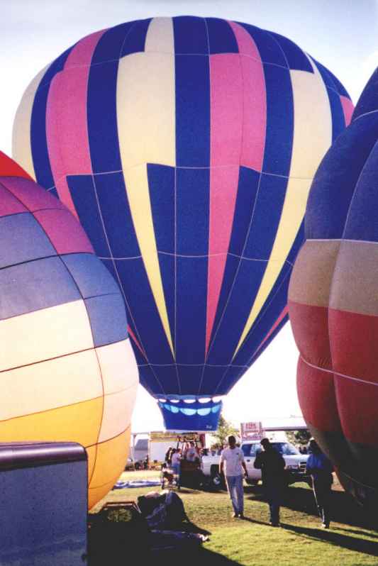 Sparky, a 105000 cubit foot hot-air balloon, inflated